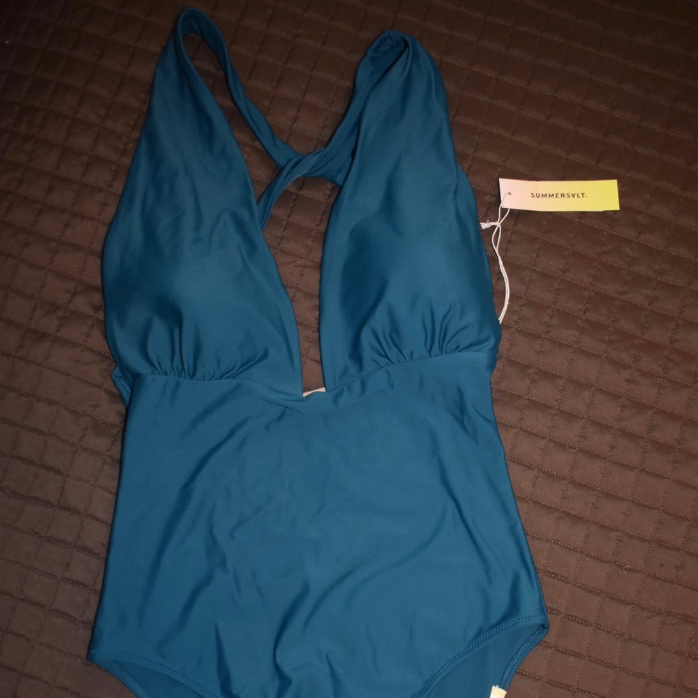 Summersalt teal plunge size 6